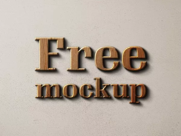 Wooden sign logo mockup