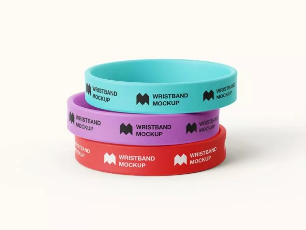 Silicone Wristband Mockup (PSD)
