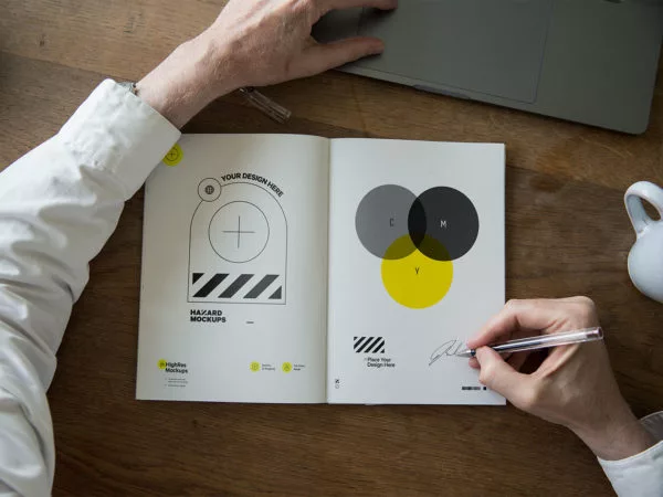 Photo-Realistic Sketchbook Mockup