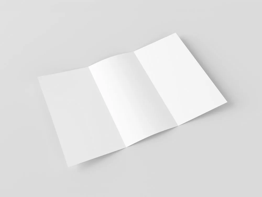 Free trifold brochure mockup set