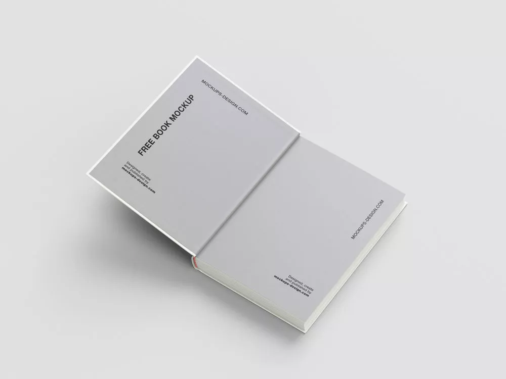 Hardcover book mockup (6 PSD scenes)