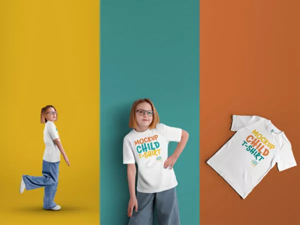 Kid's T-shirt mockup free sample
