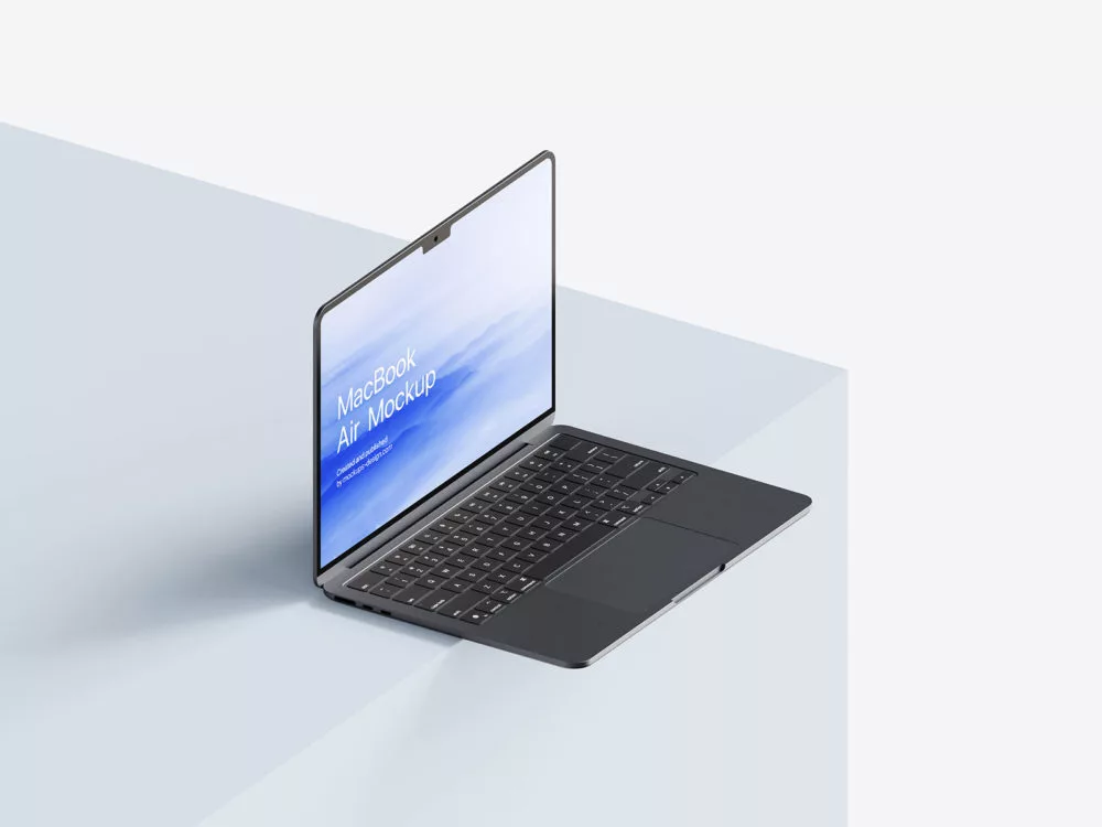 Minimalist MacBook mockup set