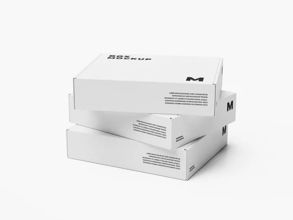 Packaging pinch lock box mockup