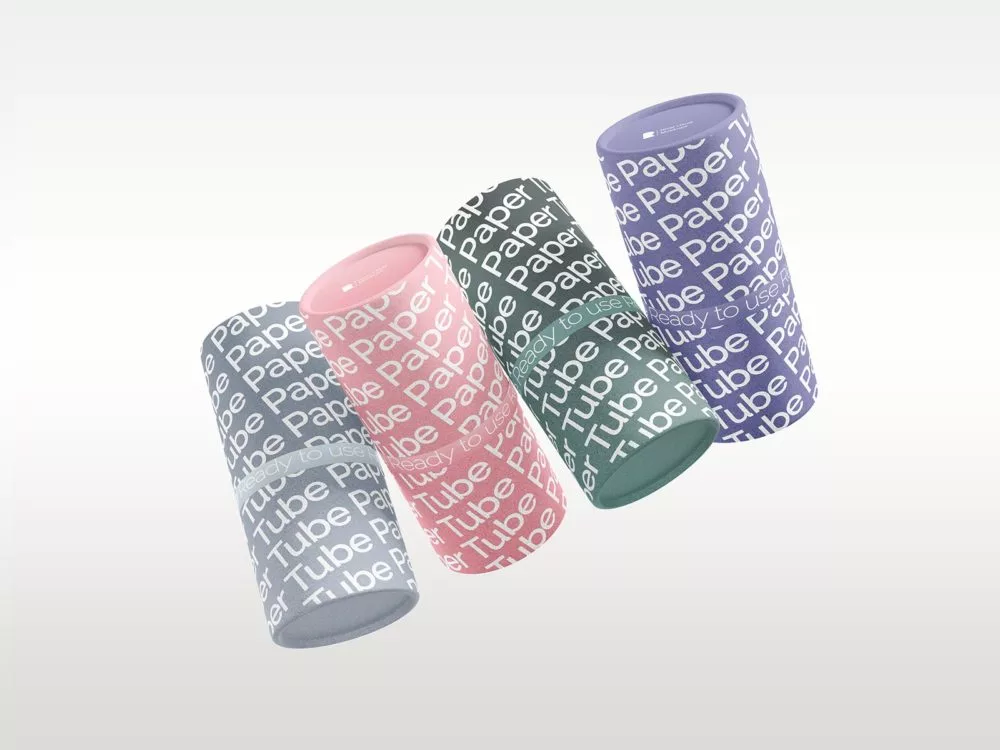 Paper tube free mockup scene