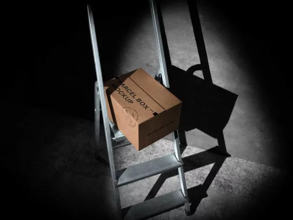 Parcel Box Mailing Packaging Mockup