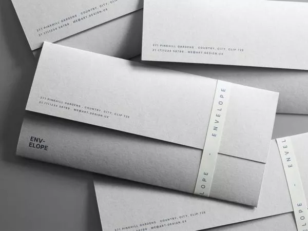 Scattered Envelopes Mockup Scene