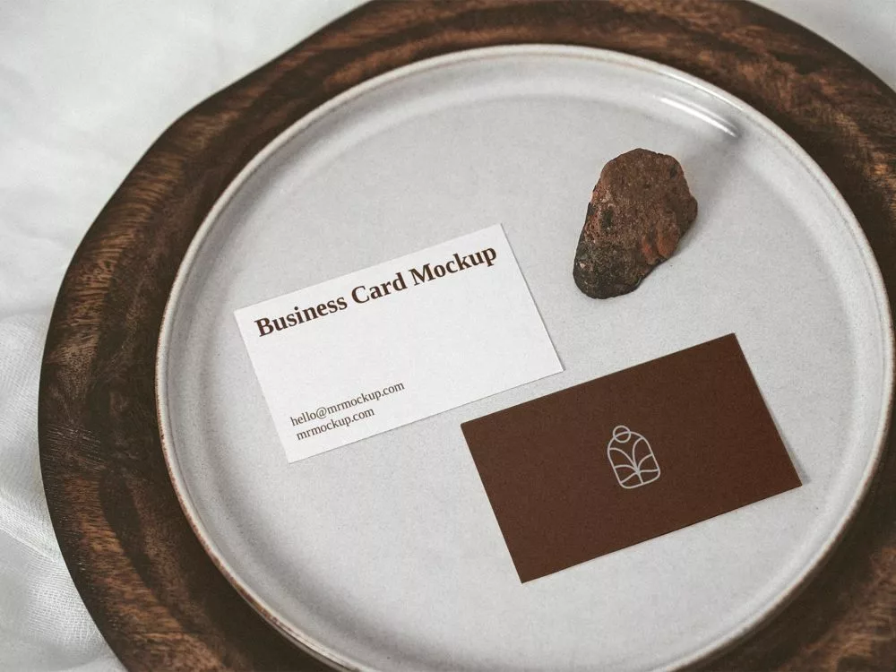 Stationery business card mockup