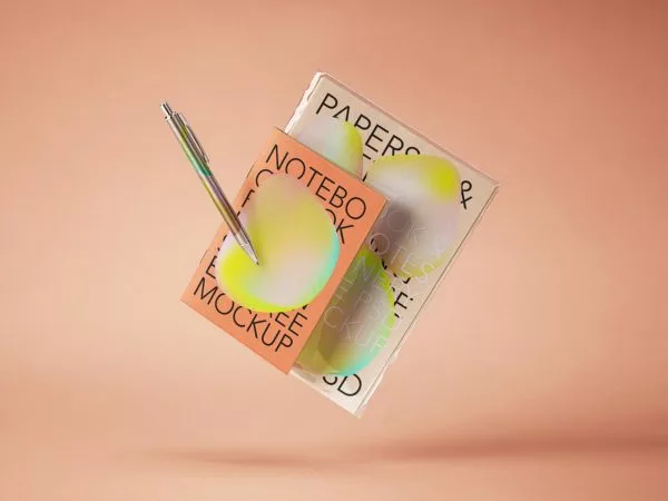 Stationery Notebook Mockup (PSD)