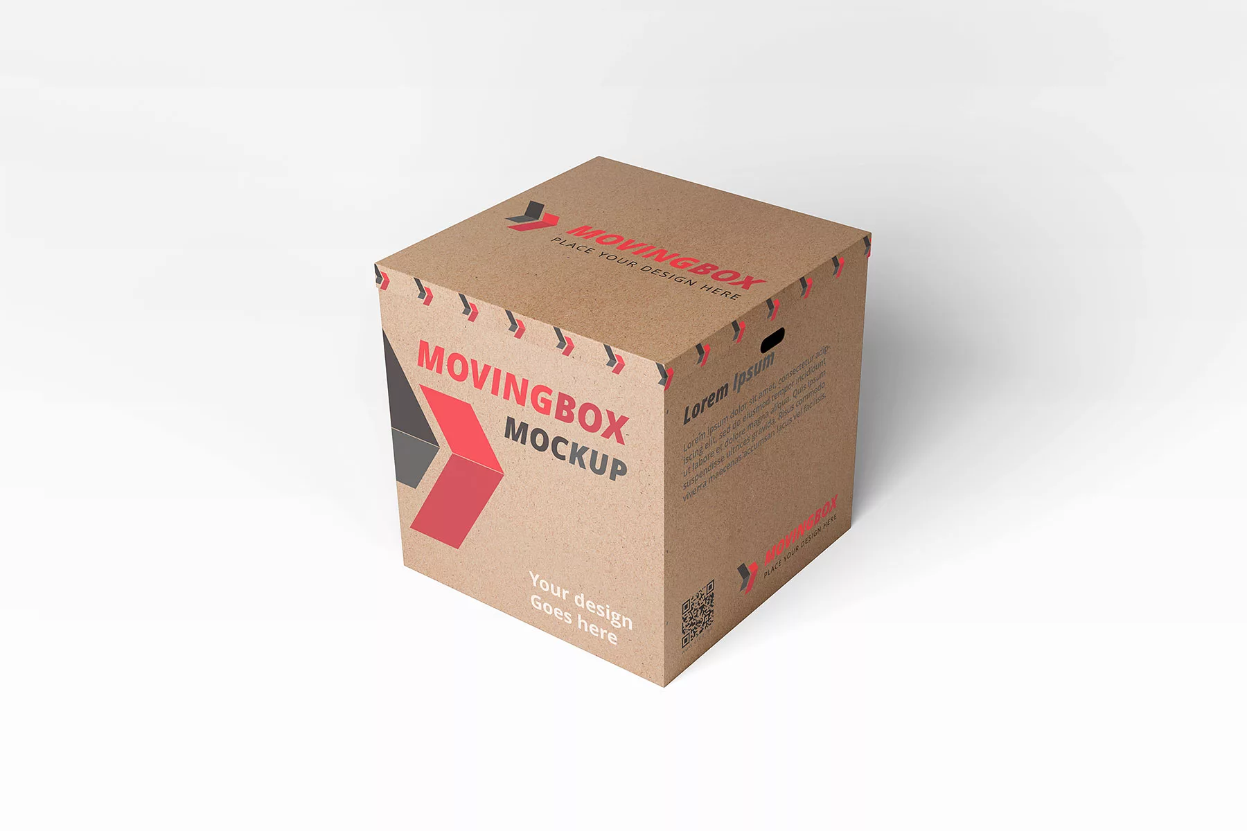 Free Moving Box Mockup