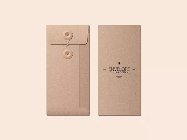 Free String & Washer Envelope Mockup