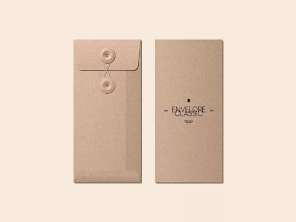 Free String & Washer Envelope Mockup