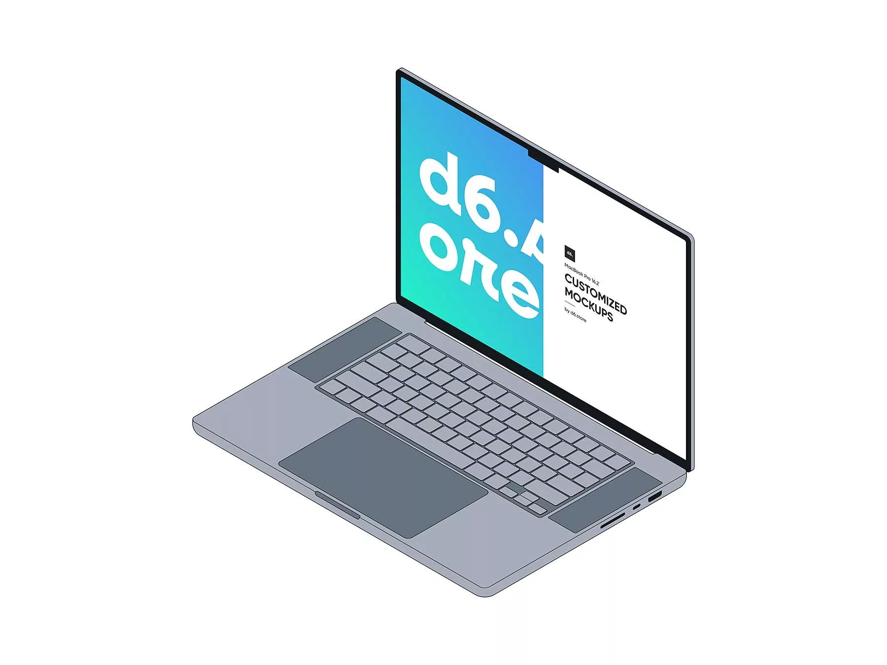 Stylized MacBook Pro Free Mockups