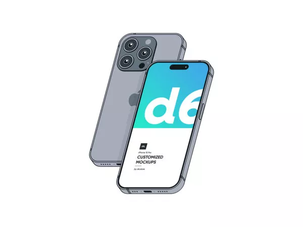 Stylized iPhone Mockups (PSD + Figma)