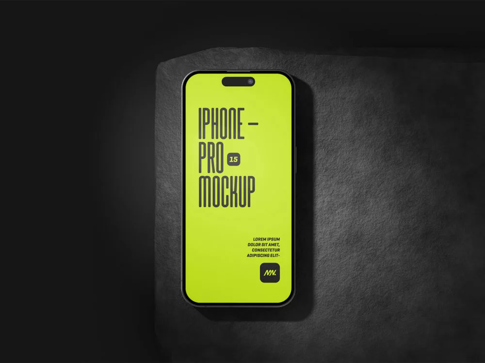 iPhone 15 Pro UI mockup