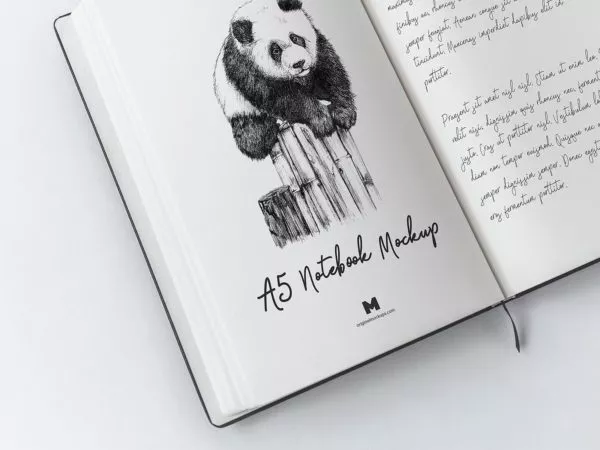 Sketchbook logo mockup (PSD)