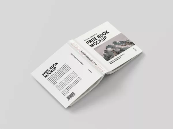 Square hardcover book mockup