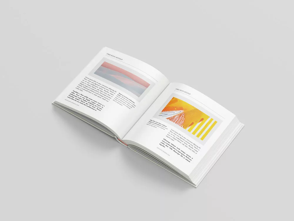Square hardcover book mockup