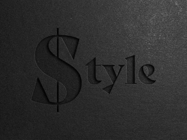 Dark Cutout Paper Logo Mockup