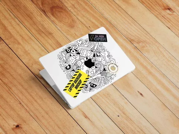 Laptop Backside Stickers/Cover Design Mockups