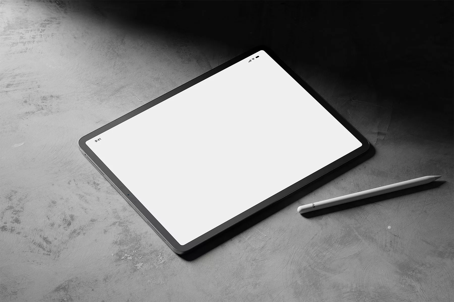 Apple iPad Pro Free Mockup with Pencil