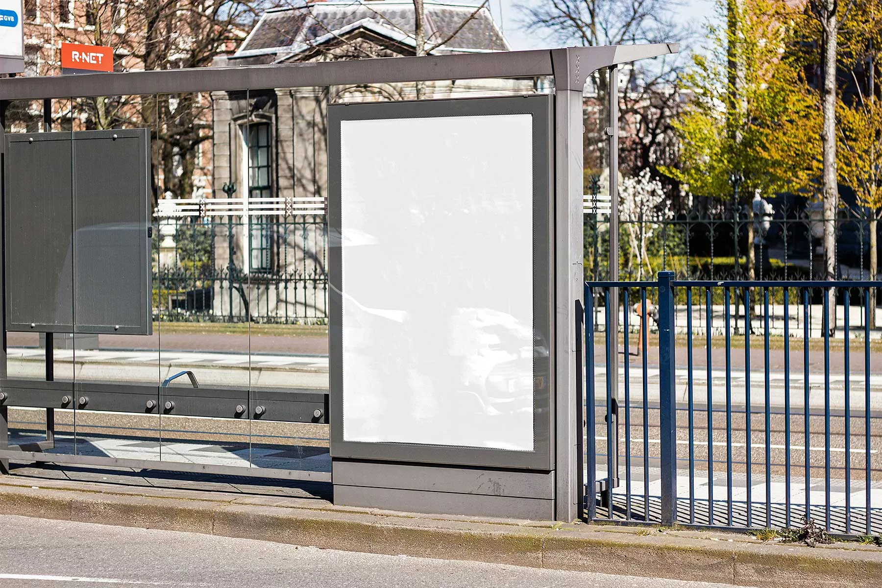 Bus Stop City Light Poster Mockup