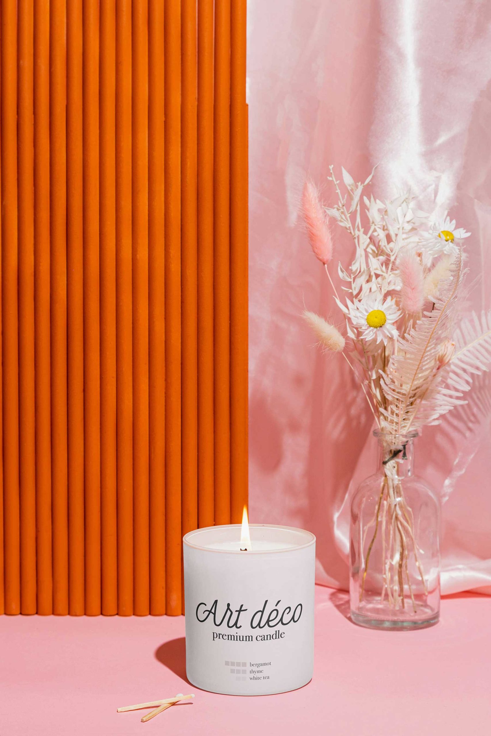 Frosted Glass Candle Jar Mockup