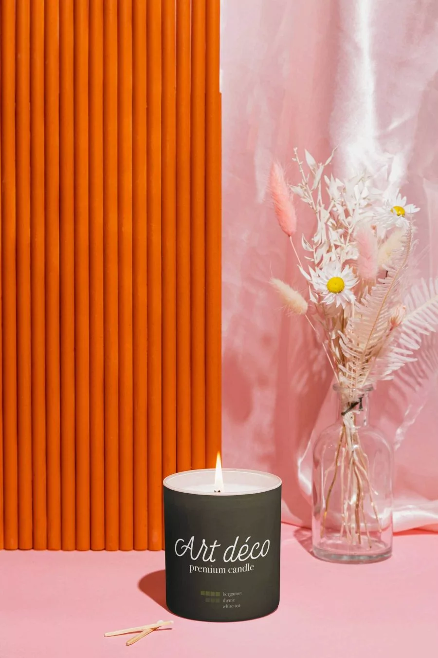 Frosted Glass Candle Jar Mockup