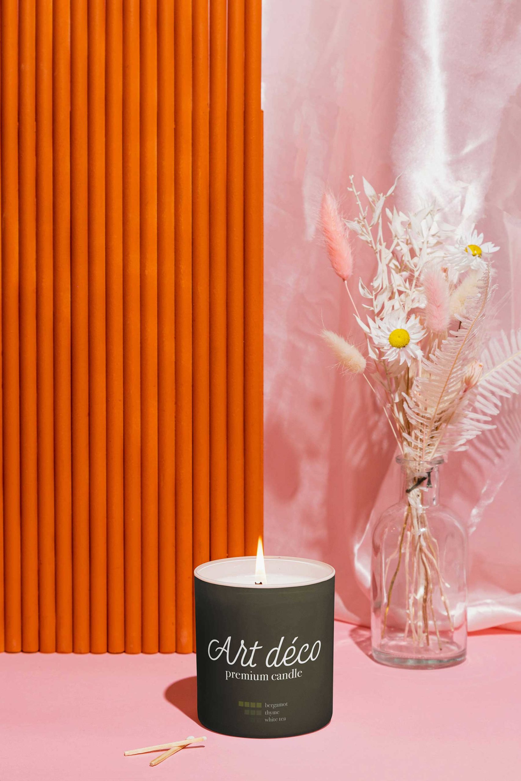Frosted Glass Candle Jar Mockup