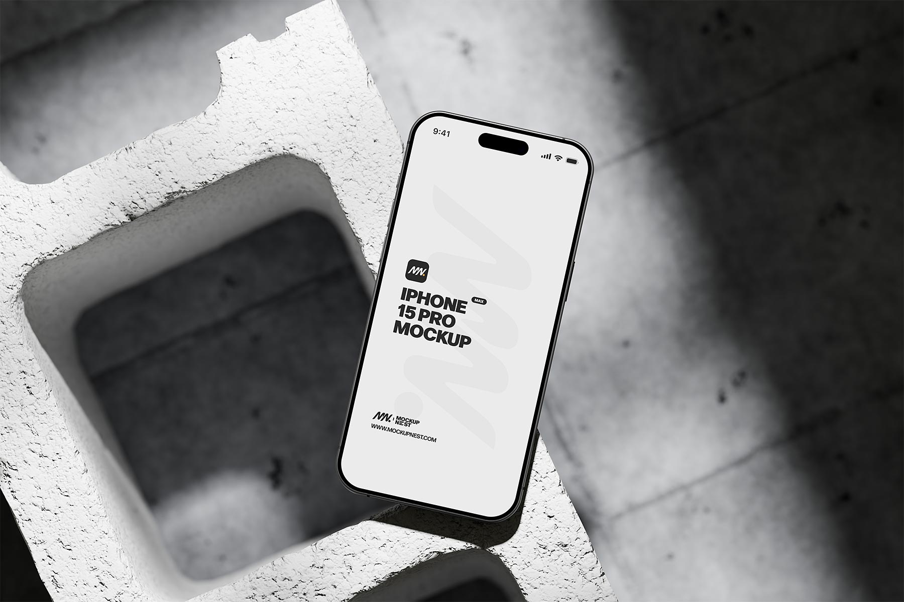 Phone Mockup in Construction Scene