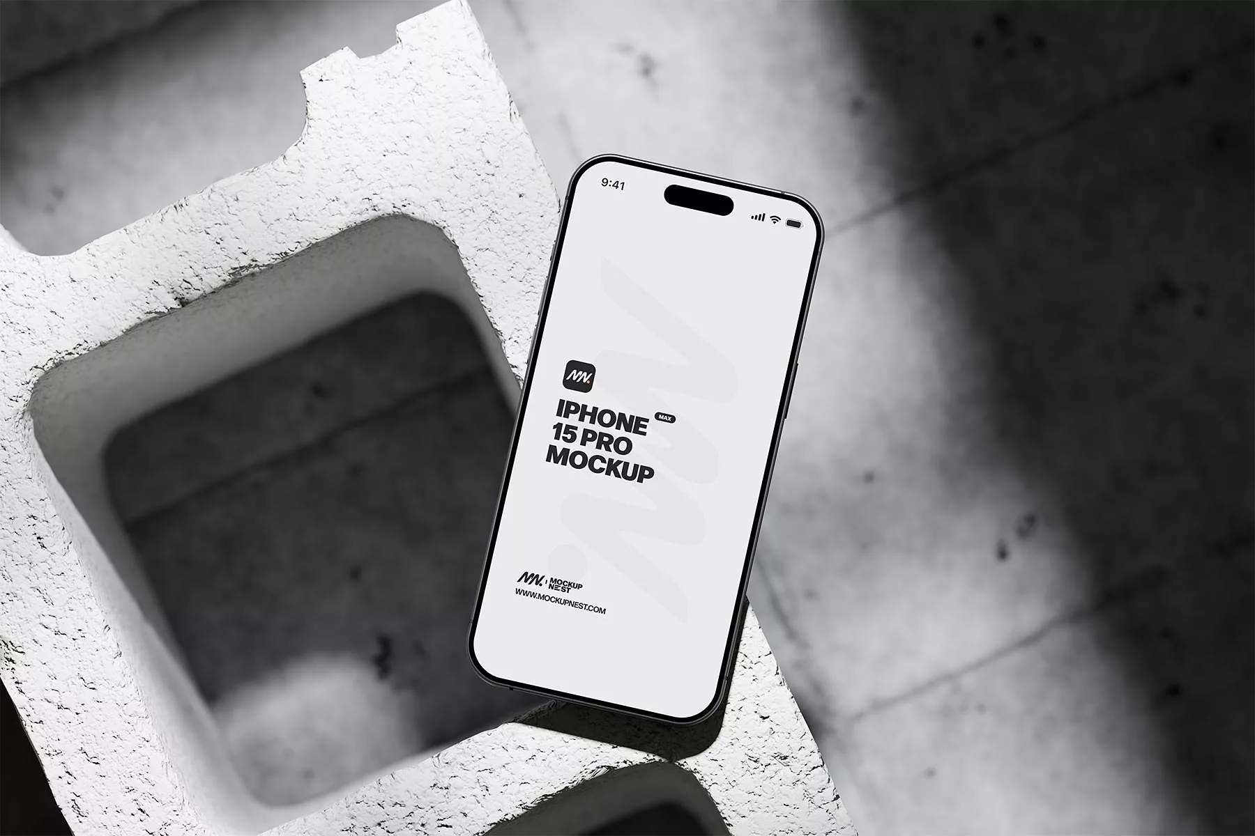 Phone Mockup in Construction Scene