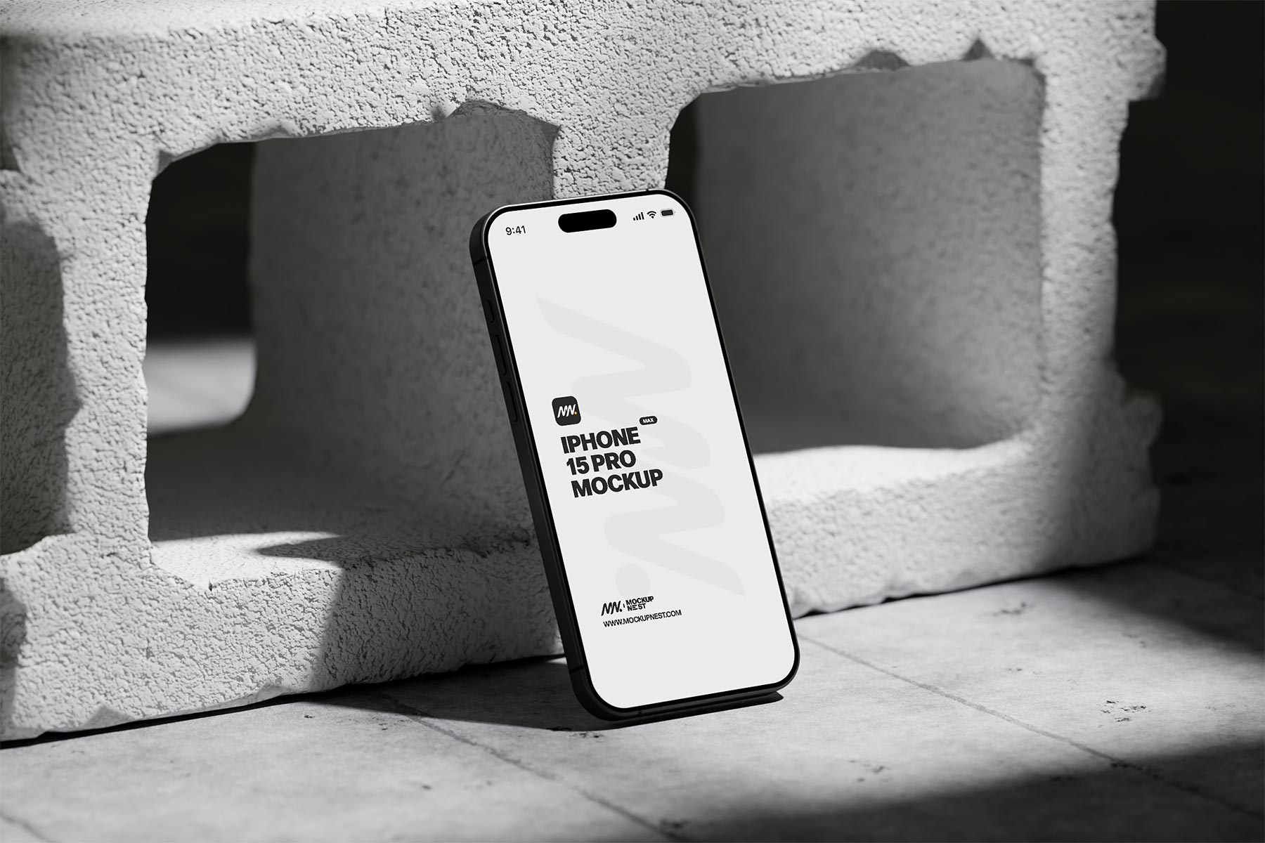Phone Mockup in Construction Scene