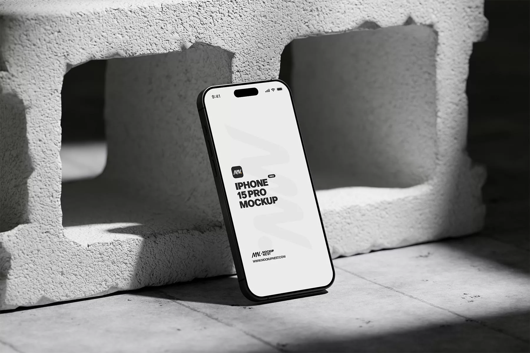 Phone Mockup in Construction Scene