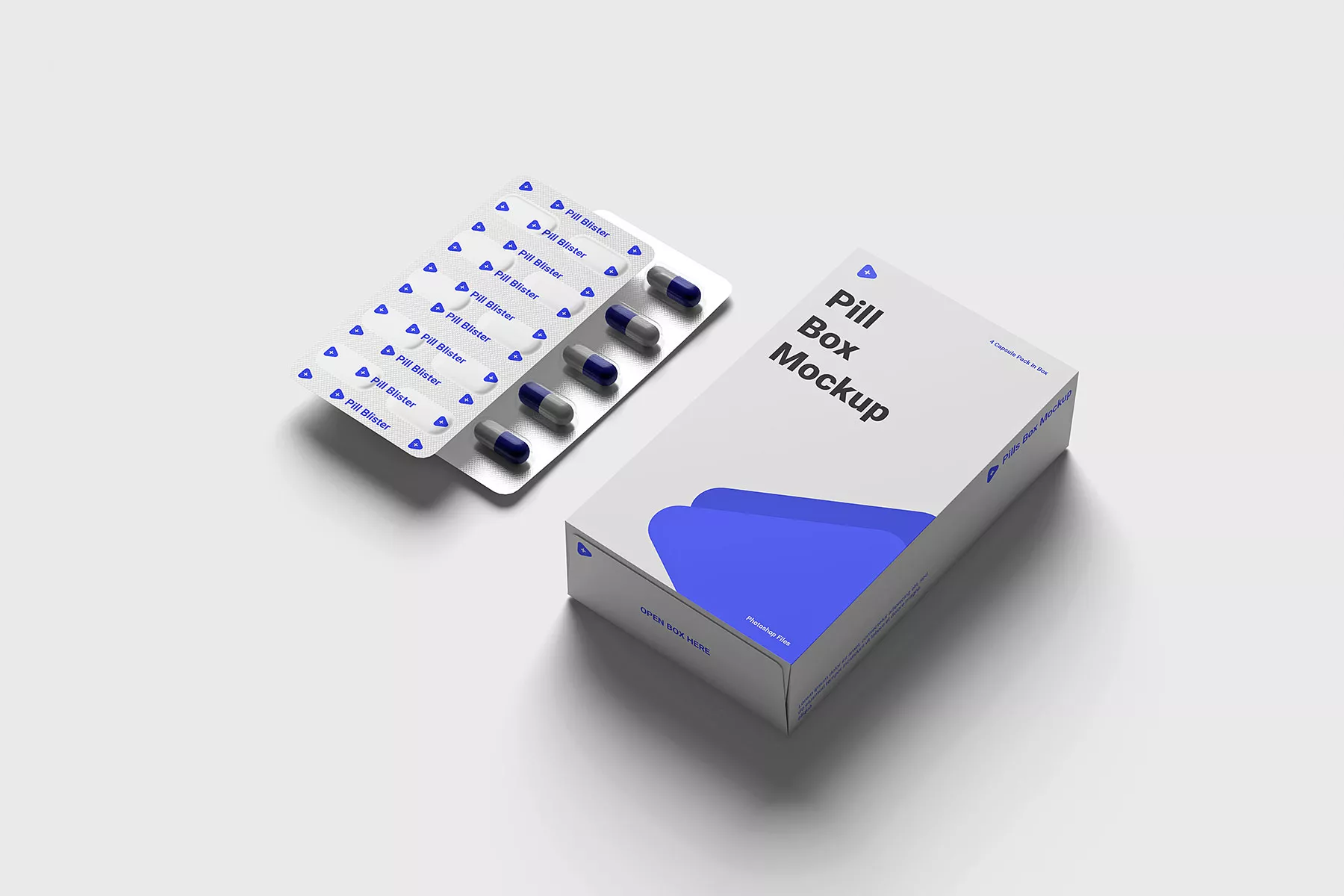 Pill Box Free Mockup