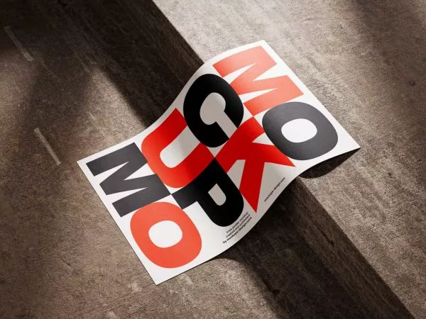 Poster Mockups on a Concrete Surface