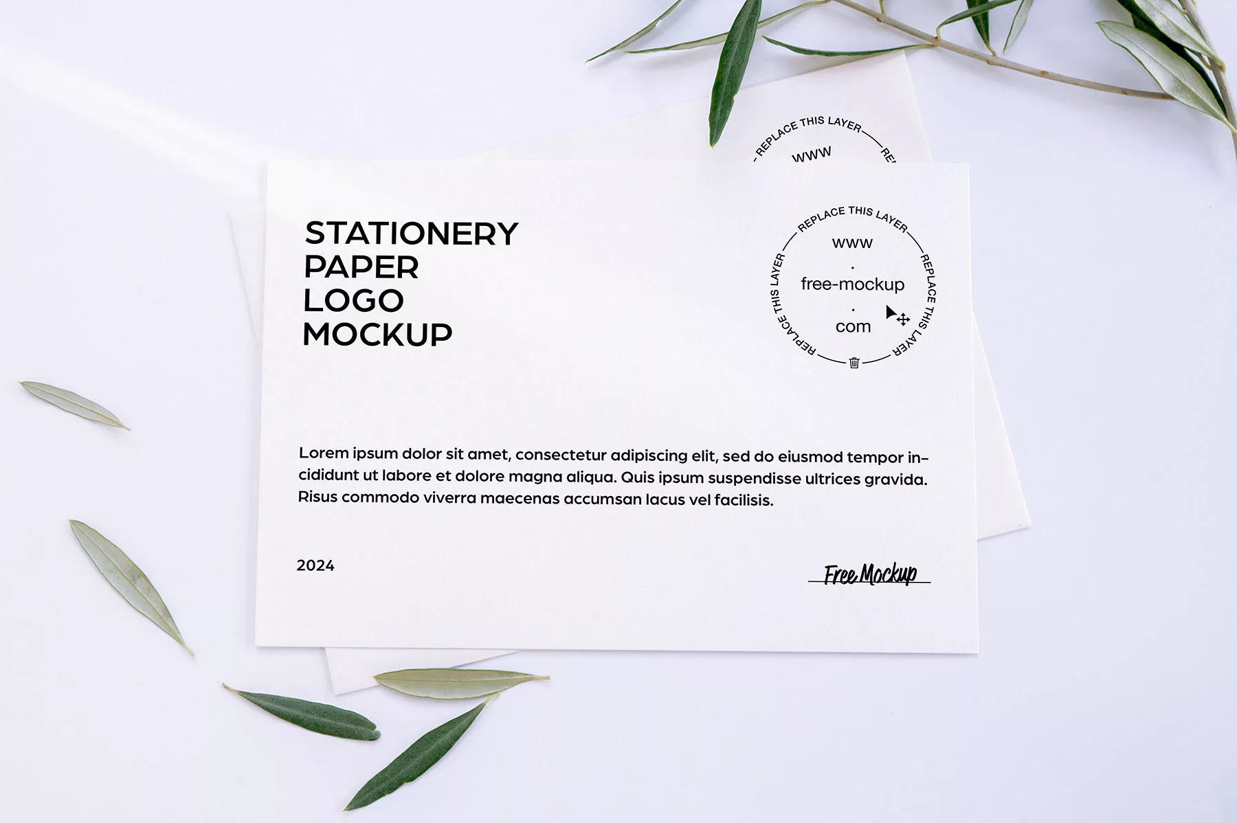 Stationery Paper Logo Mockup