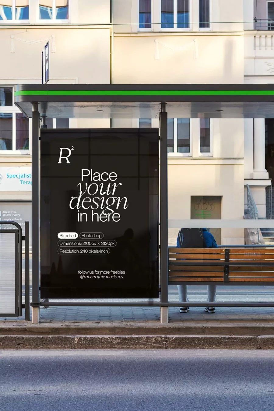 Street Ad/Bus Stop CLP Free Mockups