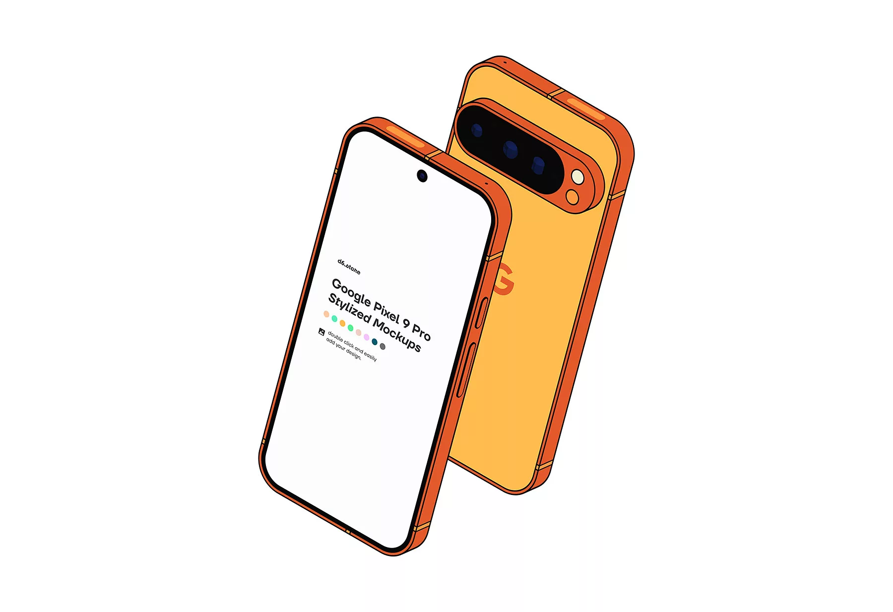 Stylized Google Pixel 9 Pro Mockup