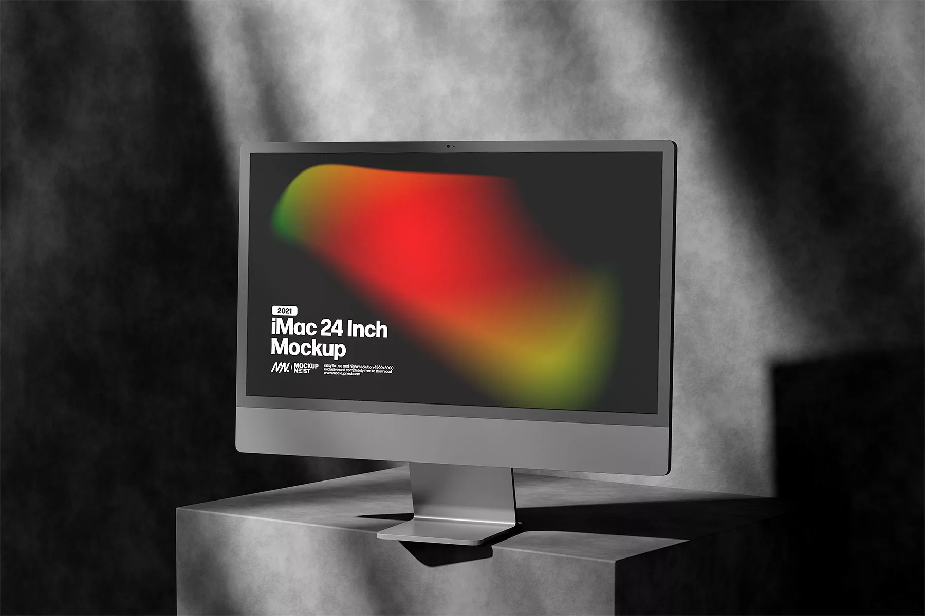 iMac Free Mockups – Dark Scenes