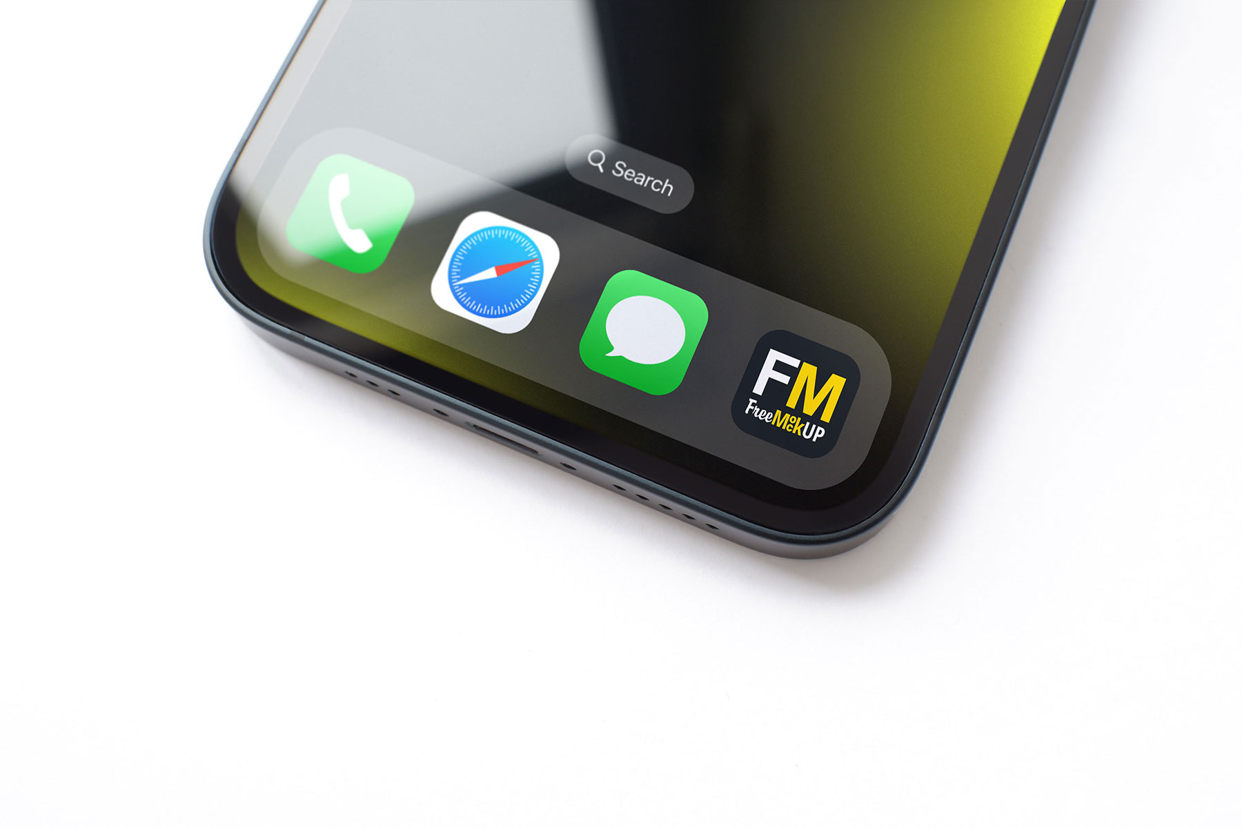 iOS App Icon/Logo Mockup on iPhone Screen