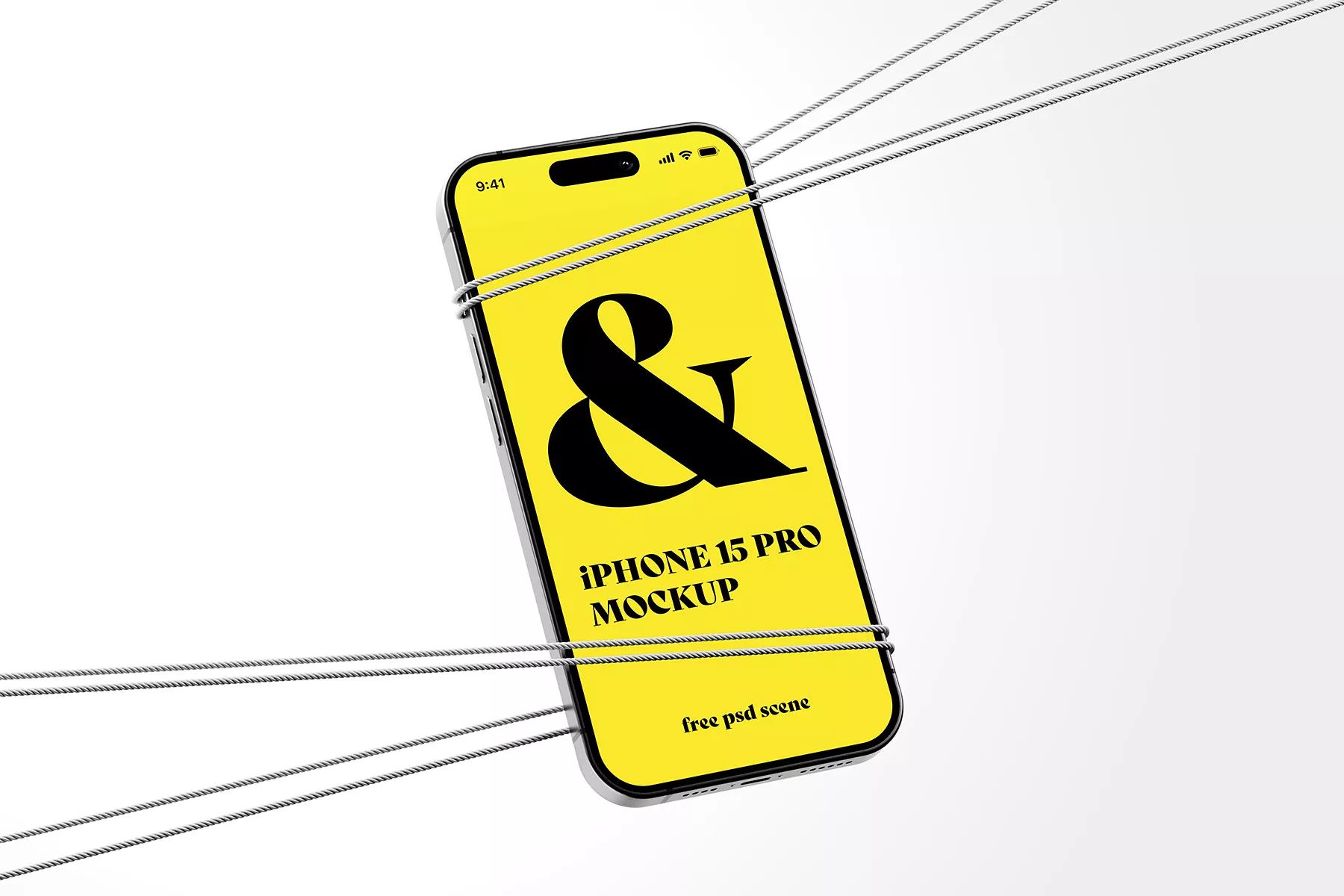 iPhone 15 Pro Mockup Scene