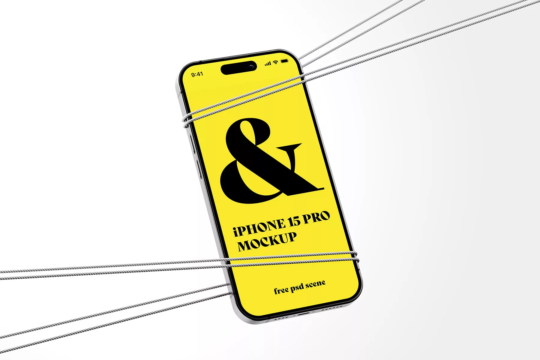 iPhone 15 Pro Mockup Scene