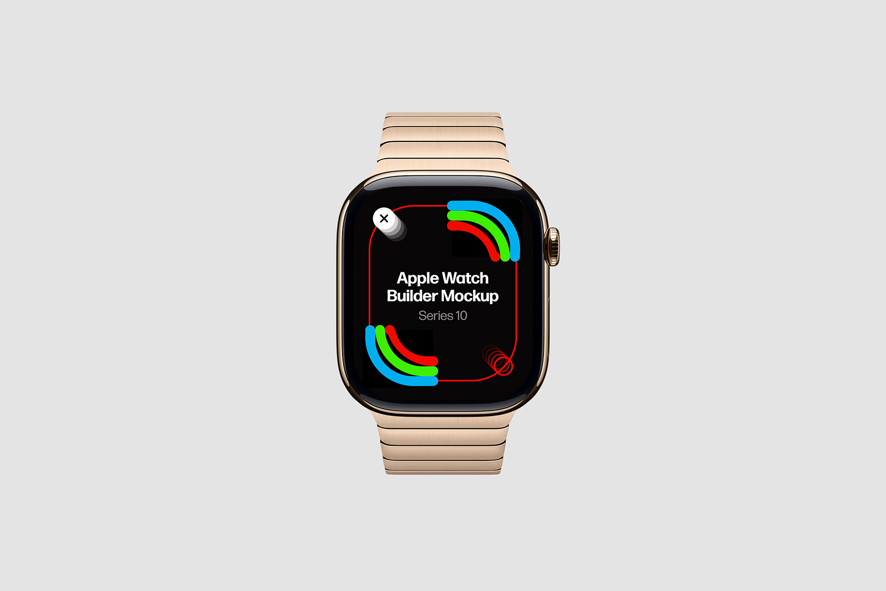 Apple Watch Builder Mockup. Titanium & Aluminum Cases + 13 Bands