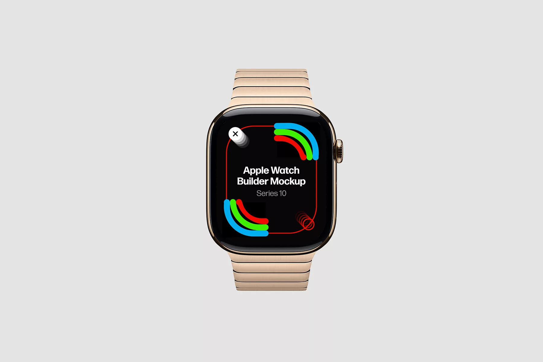 Apple Watch Builder Mockup. Titanium & Aluminum Cases + 13 Bands