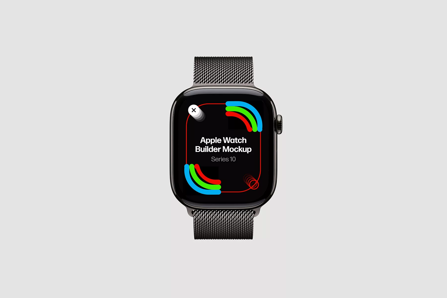 Apple Watch Builder Mockup. Titanium & Aluminum Cases + 13 Bands
