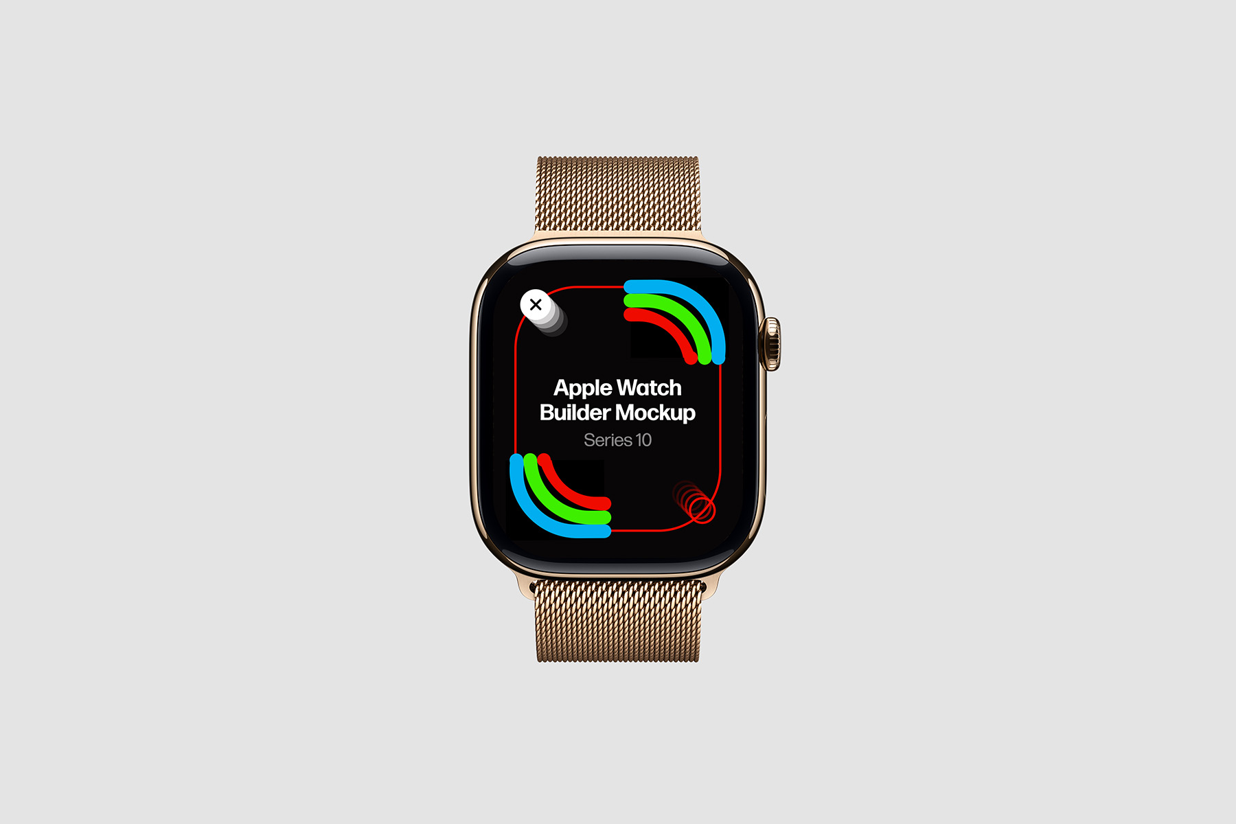Apple Watch Builder Mockup. Titanium & Aluminum Cases + 13 Bands