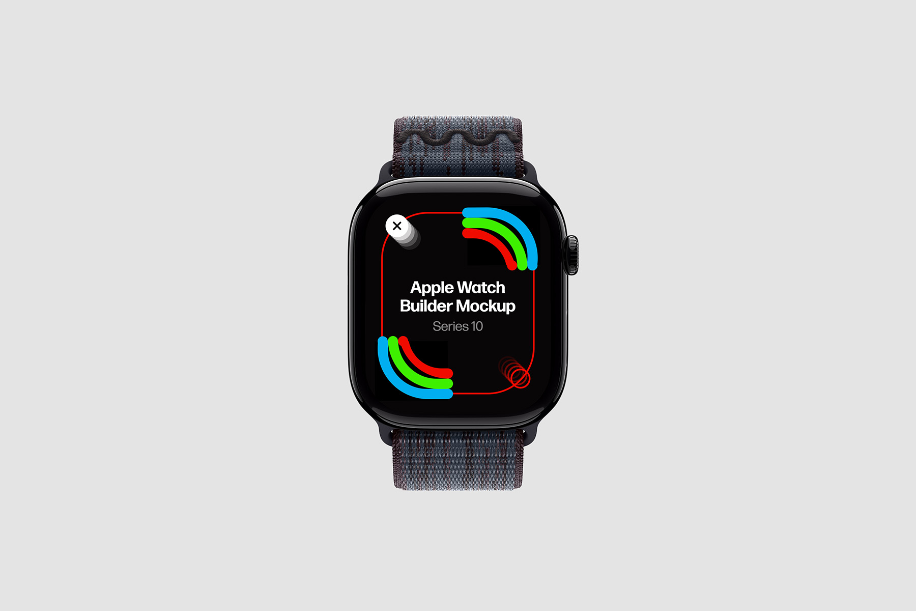 Apple Watch Builder Mockup. Titanium & Aluminum Cases + 13 Bands