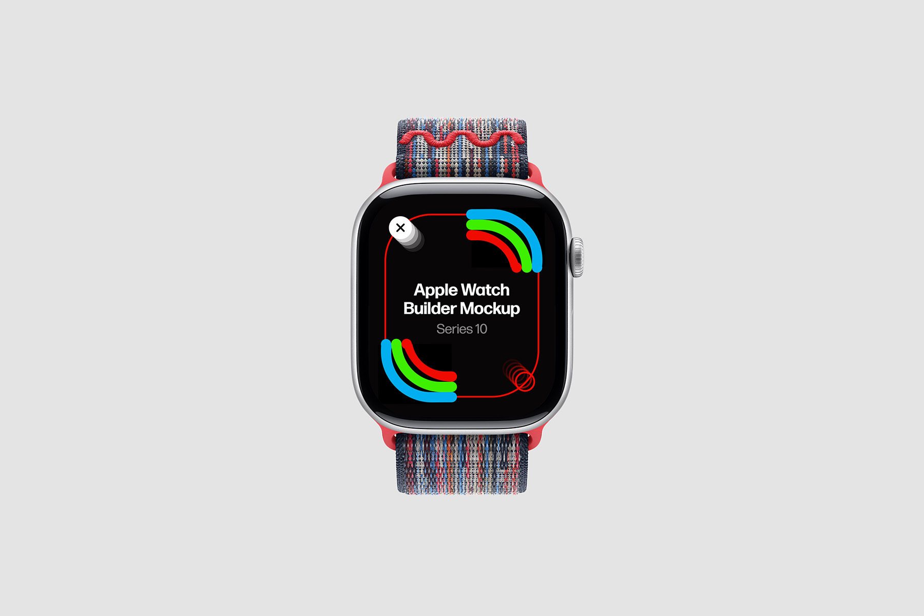 Apple Watch Builder Mockup. Titanium & Aluminum Cases + 13 Bands
