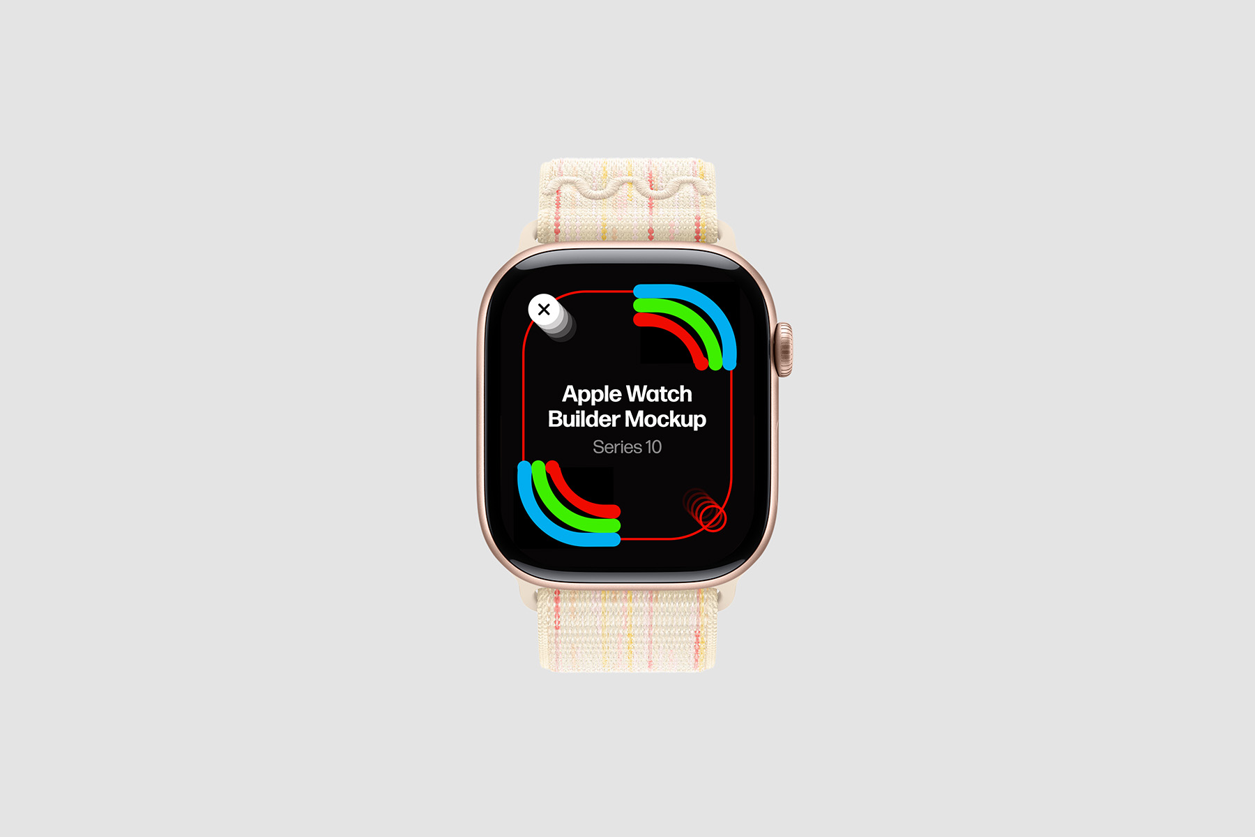 Apple Watch Builder Mockup. Titanium & Aluminum Cases + 13 Bands