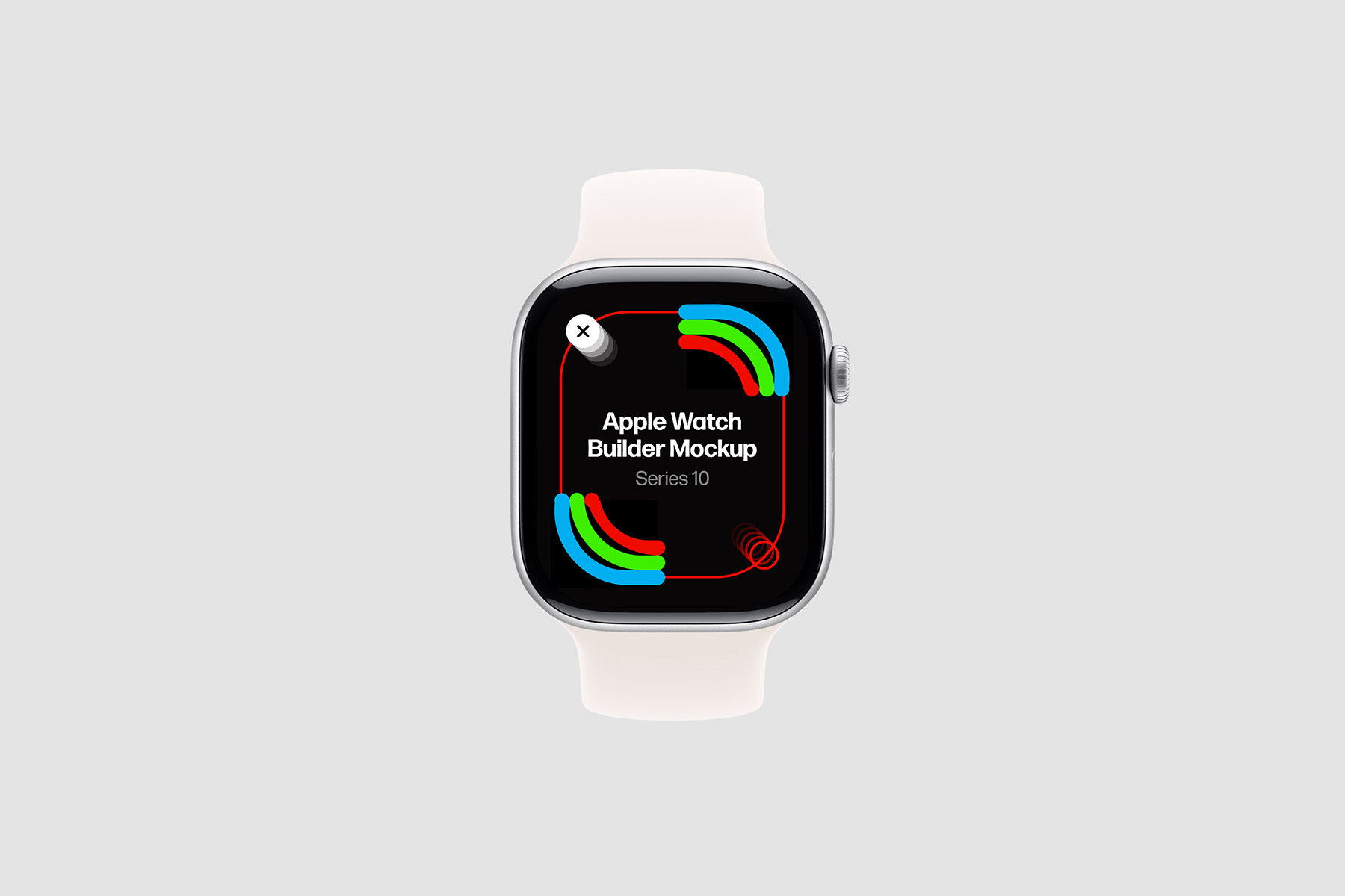 Apple Watch Builder Mockup. Titanium & Aluminum Cases + 13 Bands
